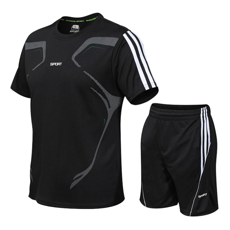 Men Fashion Sets Summer Suit Fitness Suit Quick-drying Short-Sleeved Shorts Tracksuit Men O-Neck Solid Sportswear Two-piece
Men Fashion Sets Summer Suit Fitness Suit Quick-drying Short-Sleeved Shorts Tracksuit Men O-Neck Solid Sportswear Two-piece