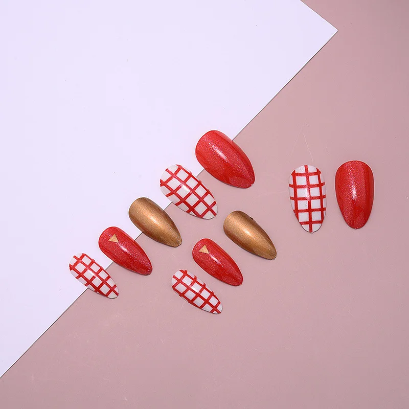 24Pcs Advanced Almond Pointed False Nails With Glue Artificial Designed Nail Art Kawaii Fake Nails For Girl Fashion Manicure
24Pcs Advanced Almond Pointed False Nails With Glue Artificial Designed Nail Art Kawaii Fake Nails For Girl Fashion Manicure
