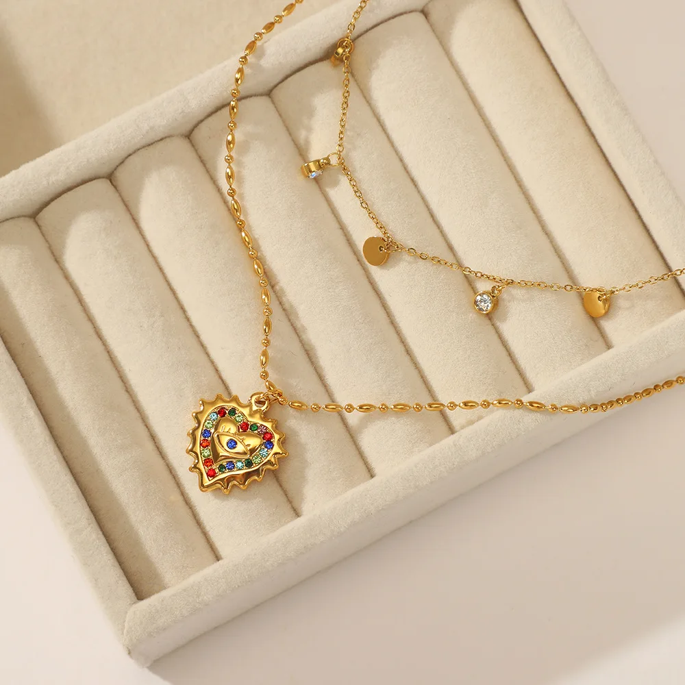 Multilayer Zircon Evil Eye Pendant Necklaces For Women Stainless Steel Gold Plated Demon Eye Chain Choker Charm New In Jewelry
Multilayer Zircon Evil Eye Pendant Necklaces For Women Stainless Steel Gold Plated Demon Eye Chain Choker Charm New In Jewelry