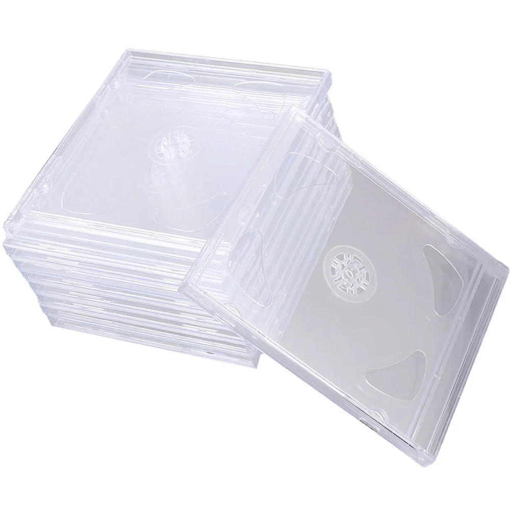 

9 Pcs Travel Jewlery Box Standard DVD Cases Portable Holders Storage Clear CD Jewel Acrylic CDs Traveling Jewelry Double