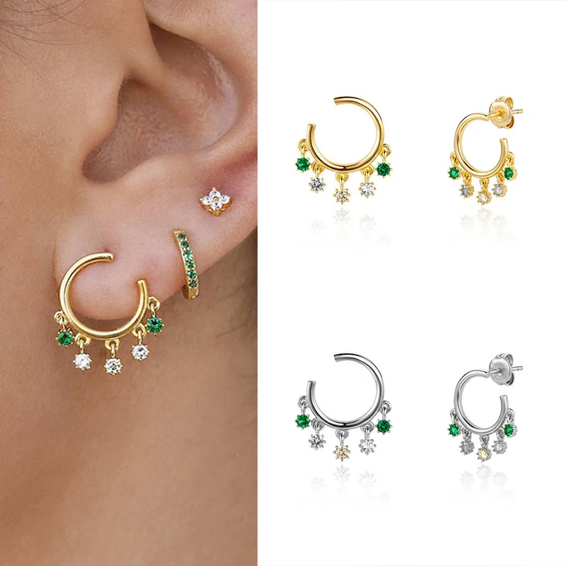 925 Sterling Silver needle C Shape Crystal Pendants Stud Earrings For Woman Anniversary Anniversary Jewelry Luxury Earrings 
925 Sterling Silver needle C Shape Crystal Pendants Stud Earrings For Woman Anniversary Anniversary Jewelry Luxury Earrings