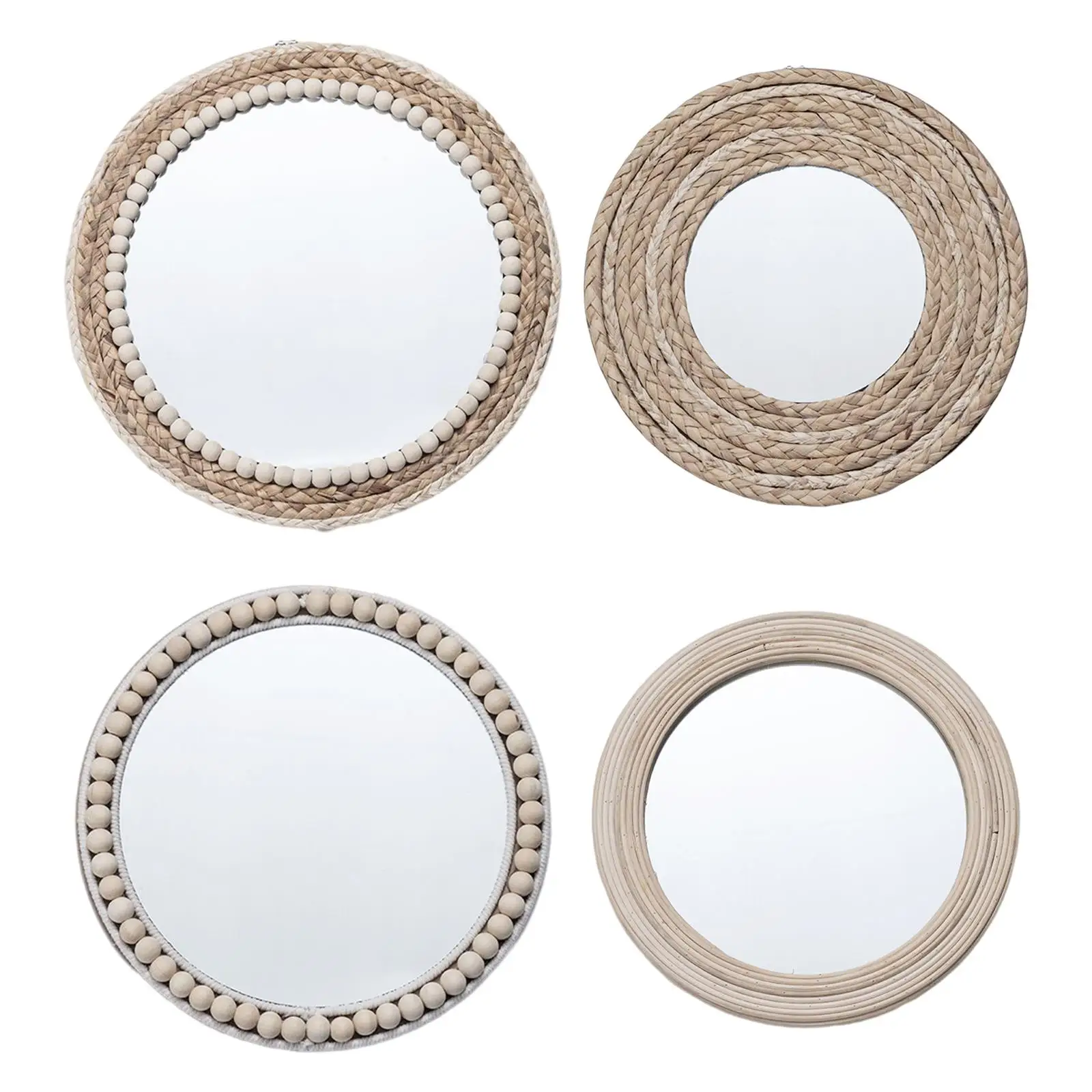 Round Mirror Woven Straw Boho Wood Beads Makeup Mirrors Art Hanging Wall Mirror for Home Entryways Living Room Decors
Round Mirror Woven Straw Boho Wood Beads Makeup Mirrors Art Hanging Wall Mirror for Home Entryways Living Room Decors