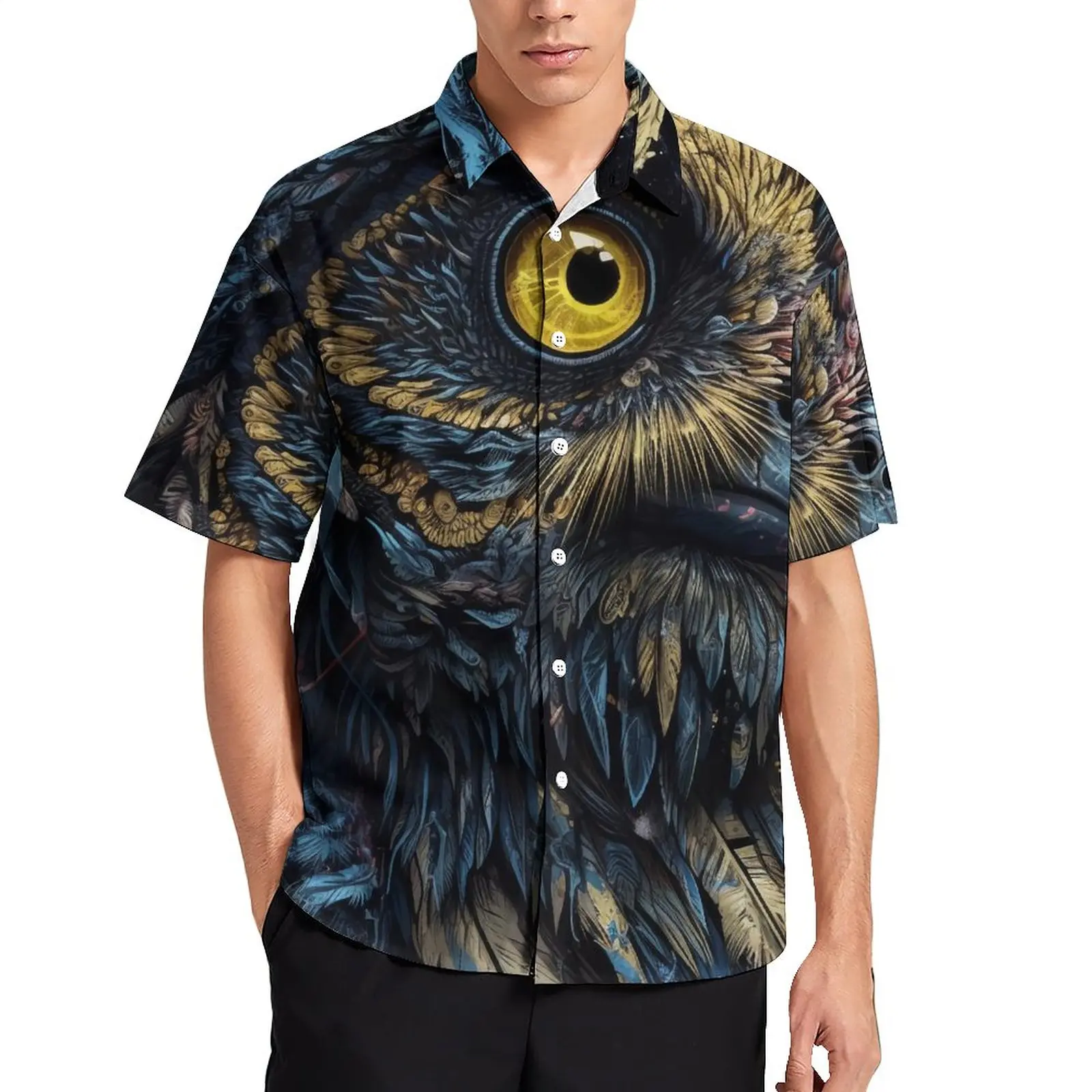 Owl Loose Shirt Men Beach Zombie Portraits Casual Shirts Hawaii Design Short-Sleeve Aesthetic Oversized Blouses 
Owl Loose Shirt Men Beach Zombie Portraits Casual Shirts Hawaii Design Short-Sleeve Aesthetic Oversized Blouses