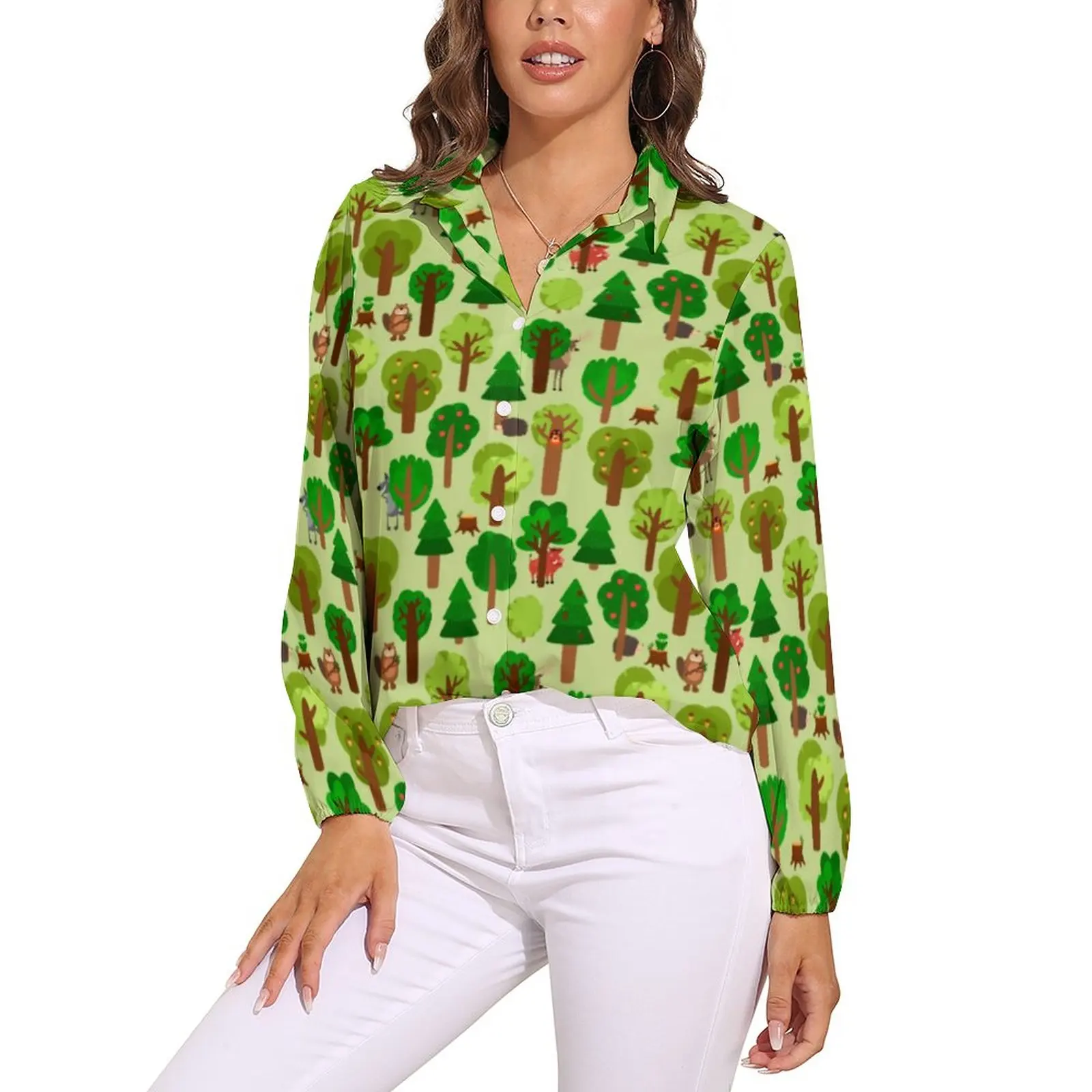 Adorable Forest Blouse Women Cartoon Animal Print Classic Loose Blouses Long-Sleeve Elegant Shirts Graphic Tops Big Size 2XL 3XL
Adorable Forest Blouse Women Cartoon Animal Print Classic Loose Blouses Long-Sleeve Elegant Shirts Graphic Tops Big Size 2XL 3XL