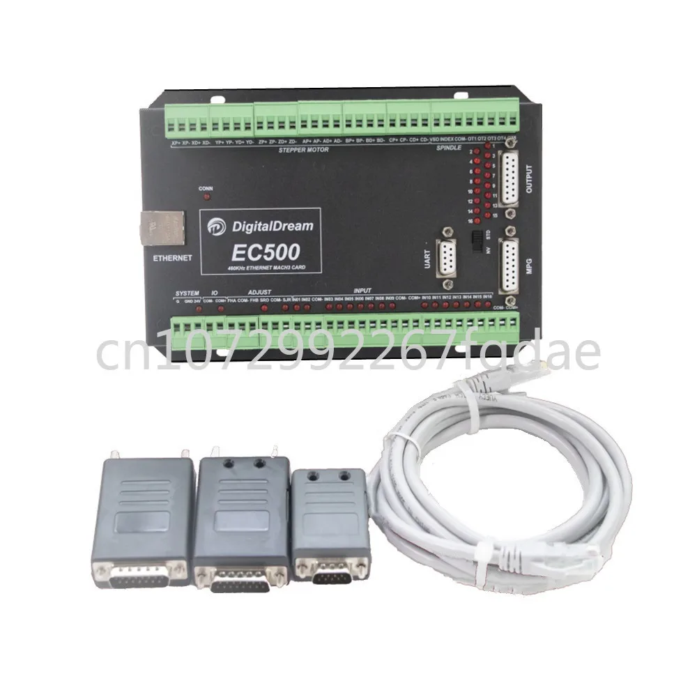 

ЧПУ Ethernet-контроллер движения Mach3 EC500 460 кГц 3/4/5/6 осевой Модернизированный фрезерный станок карта управления движением
