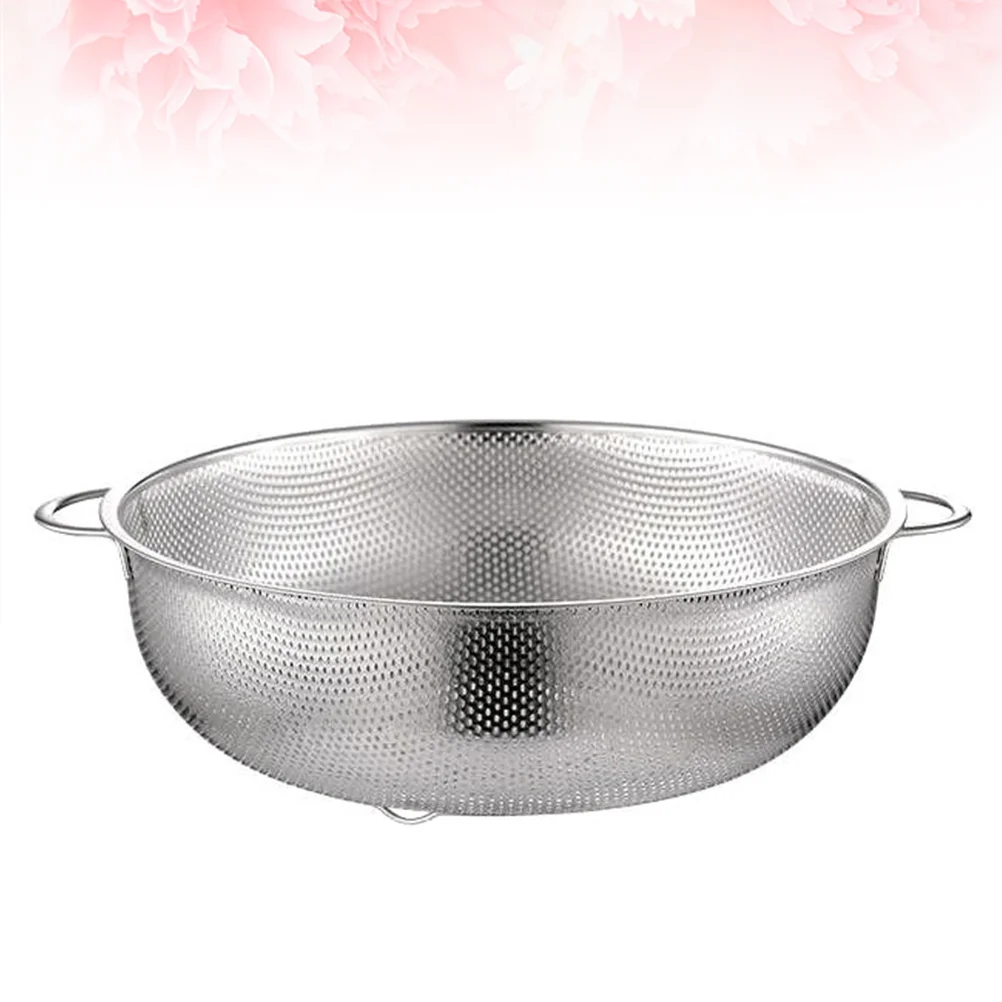 Stainless Steel Colanders Strainers- Perforated Kitchen Strainer with Handle Drain Baskets for Fruits Vegetable Cleaning
Stainless Steel Colanders Strainers- Perforated Kitchen Strainer with Handle Drain Baskets for Fruits Vegetable Cleaning
