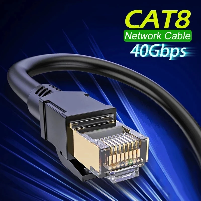 

Ethernet-кабель RJ45 Cat8 Lan-Кабель UTP RJ45 сетевой Соединительный кабель для Cat8 40 Гбит/с интернет-модема маршрутизатора Cat 8