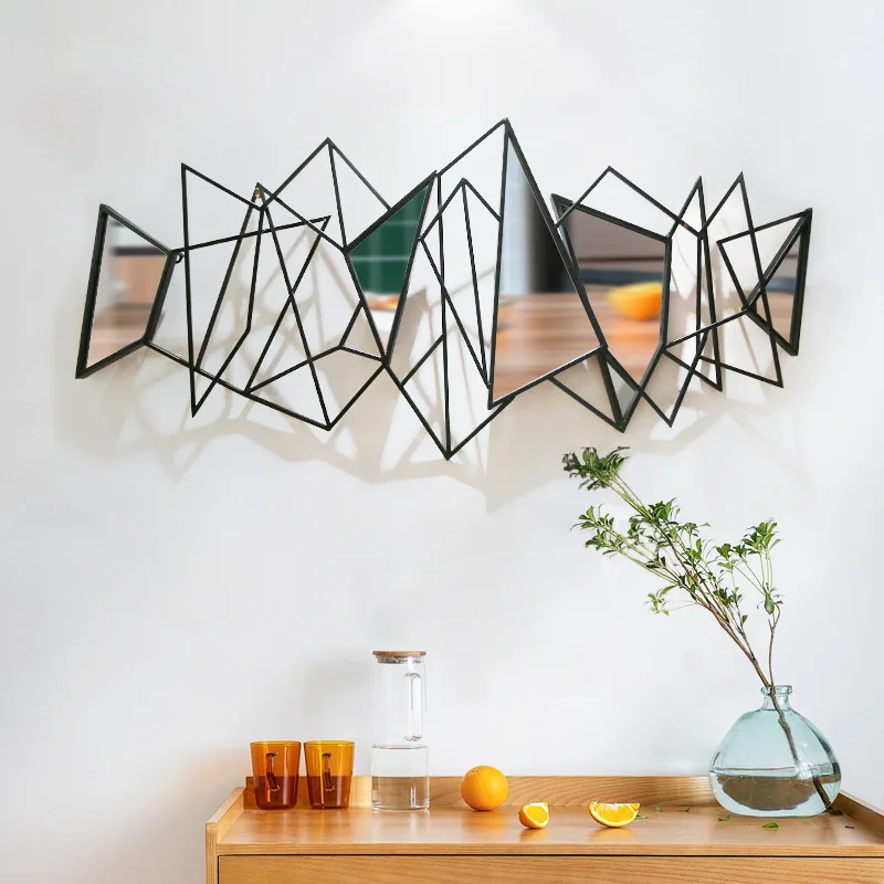 Nordic Modern Light Luxury Metal Background Wall Decoration Living Room Three-dimensional Geometric Porch Mirror Wall Pendant
Nordic Modern Light Luxury Metal Background Wall Decoration Living Room Three-dimensional Geometric Porch Mirror Wall Pendant