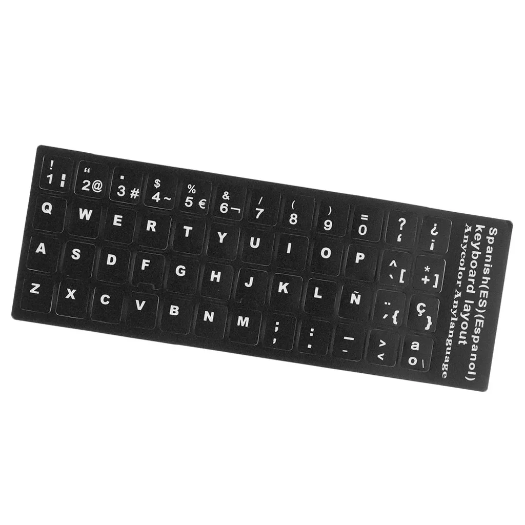 Universal Spanish Keyboard Stickers, PC Keyboard Stickers Black Background for PC Laptop Notebook Desktop
Universal Spanish Keyboard Stickers, PC Keyboard Stickers Black Background for PC Laptop Notebook Desktop