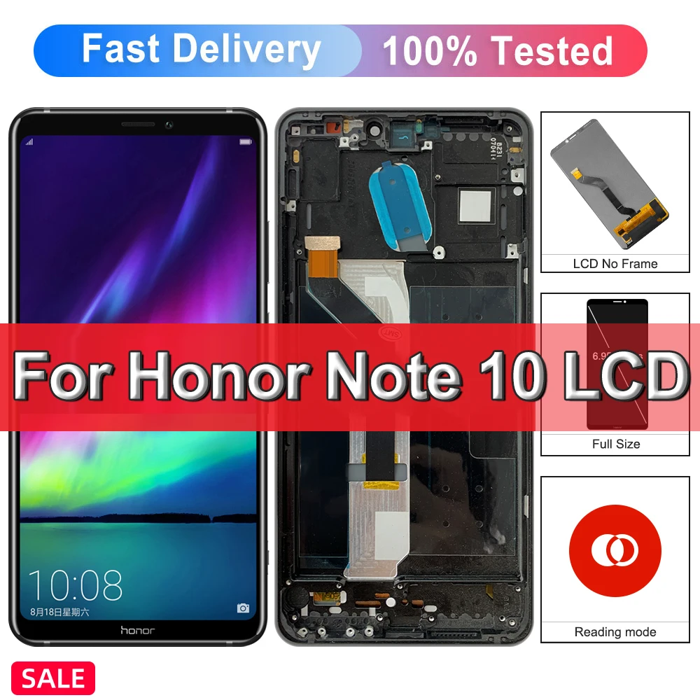 Оригинальный дисплей 6,95 дюйма для Huawei Honor Note 10, дисплей с сенсорным экраном и рамкой, дисплей для Honor Note10
Оригинальный дисплей 6,95 дюйма для Huawei Honor Note 10, дисплей с сенсорным экраном и рамкой, дисплей для Honor Note10
