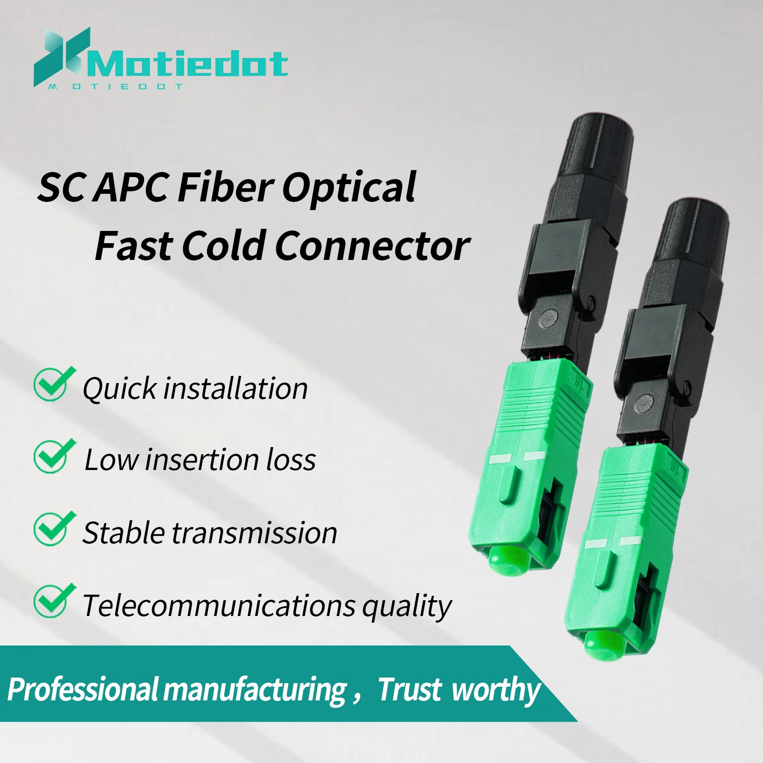 10Pcs SC APC Fiber Optic Fast Cold Connector, Single Mode Optical Adapter Quick Field Assembly Plug FTTH Tool
10Pcs SC APC Fiber Optic Fast Cold Connector, Single Mode Optical Adapter Quick Field Assembly Plug FTTH Tool