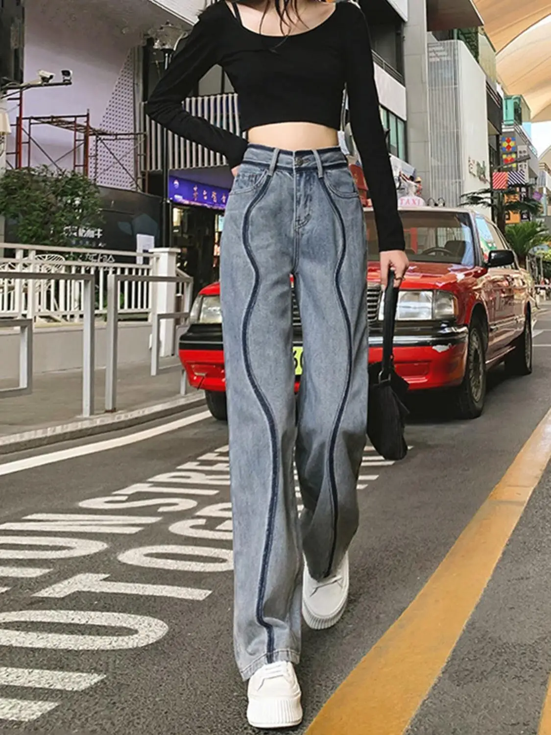 High Waist Wide Leg Jeans Women's Spring Autumn Button Loose Blue Straight Jeans for Women 4XL Y2k Clothes Baggy Jeans Q292
High Waist Wide Leg Jeans Women's Spring Autumn Button Loose Blue Straight Jeans for Women 4XL Y2k Clothes Baggy Jeans Q292