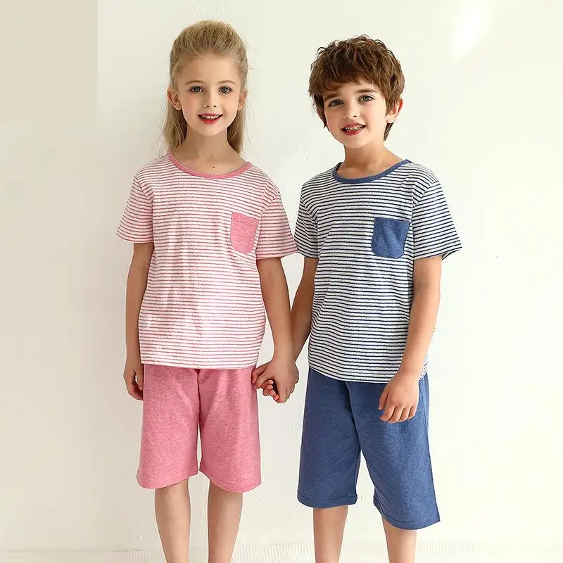 Children's Summer Pajamas Set 2Pcs Short Sleeve Boys Homewear Clothes Thin Cotton Baby Girls' Shorts Kids Sleepwear Didida
Children's Summer Pajamas Set 2Pcs Short Sleeve Boys Homewear Clothes Thin Cotton Baby Girls' Shorts Kids Sleepwear Didida
