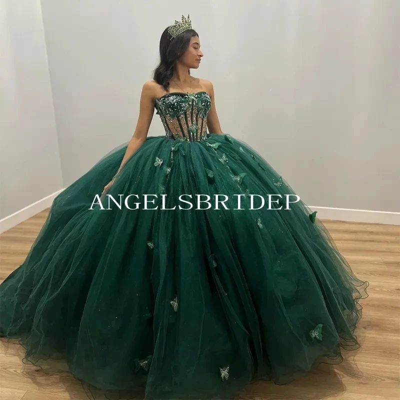 Angelsbridep 2024 New Emerald Green Princess Ball Gown 15 year old Quinceanera Dresses With Big Bow Beaded Girls Party Gowns
Angelsbridep 2024 New Emerald Green Princess Ball Gown 15 year old Quinceanera Dresses With Big Bow Beaded Girls Party Gowns