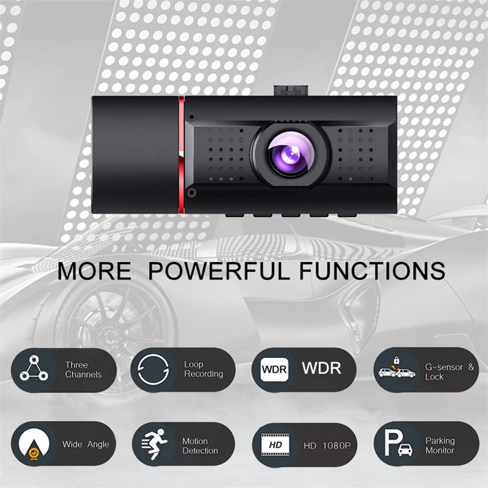 1080P Full HD Car DVR Dash Night Vision Front & Inside & Rear Camera Auto Video Recorder Vehicle Motion Detector Parking Monitor
1080P Full HD Car DVR Dash Night Vision Front & Inside & Rear Camera Auto Video Recorder Vehicle Motion Detector Parking Monitor