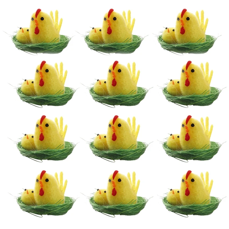 12Pcs Simulation Easter Yellow Chick Mini Toys Plush Chicken Gift Home Decor Plush Chicken Toys for Kids
12Pcs Simulation Easter Yellow Chick Mini Toys Plush Chicken Gift Home Decor Plush Chicken Toys for Kids