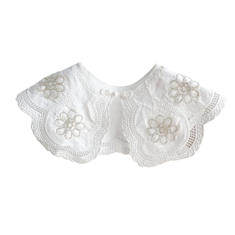 White False Collar Detachable Collar Dickey Collar Embroidery Lace Up Neckline
White False Collar Detachable Collar Dickey Collar Embroidery Lace Up Neckline
