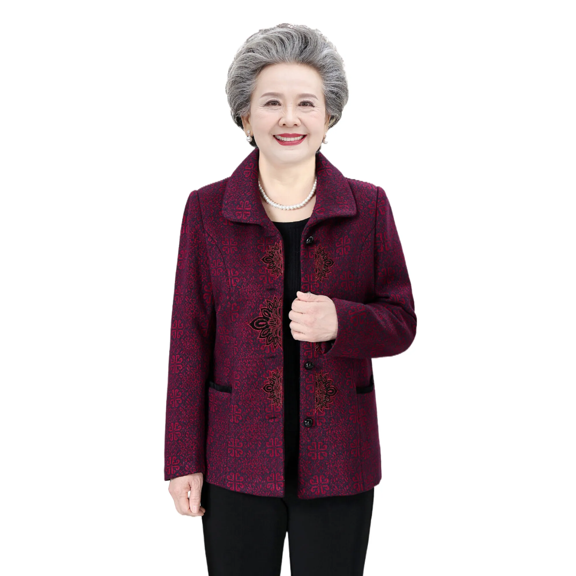Seniors citizens fashion Elderly Women red wine coats Thin ladies winter jackets long Sleeve autumn old aged Women's Tops
Seniors citizens fashion Elderly Women red wine coats Thin ladies winter jackets long Sleeve autumn old aged Women's Tops