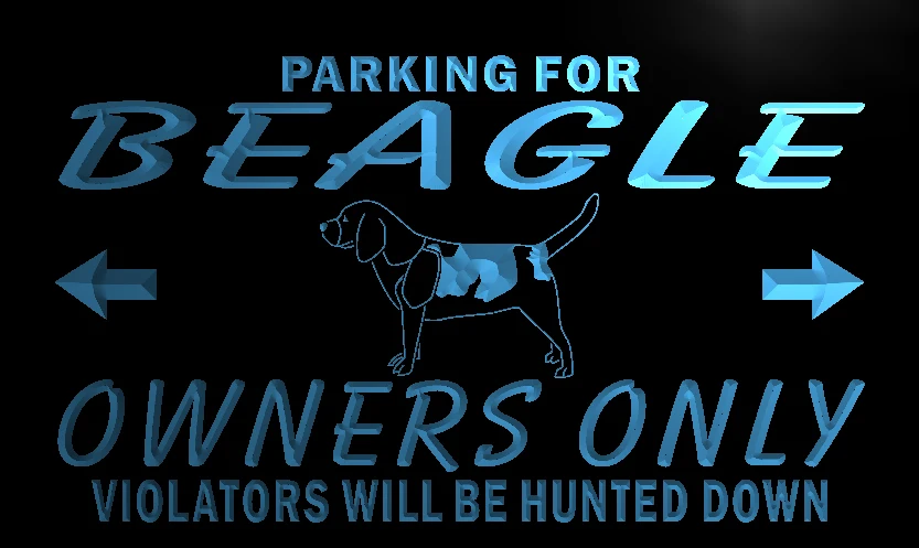 

N125 Beagle Owners Parking Only Led Neon Light Sign