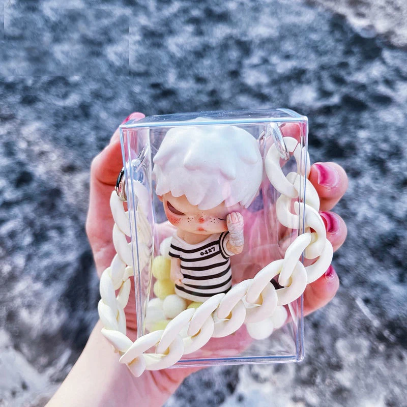 Transparent PVC Mystery Box Organizer Box Keychain Chain Bag Portable Mystery Toy Storage Boxes For Jasmine Bubble Matt Doll Toy 
Transparent PVC Mystery Box Organizer Box Keychain Chain Bag Portable Mystery Toy Storage Boxes For Jasmine Bubble Matt Doll Toy