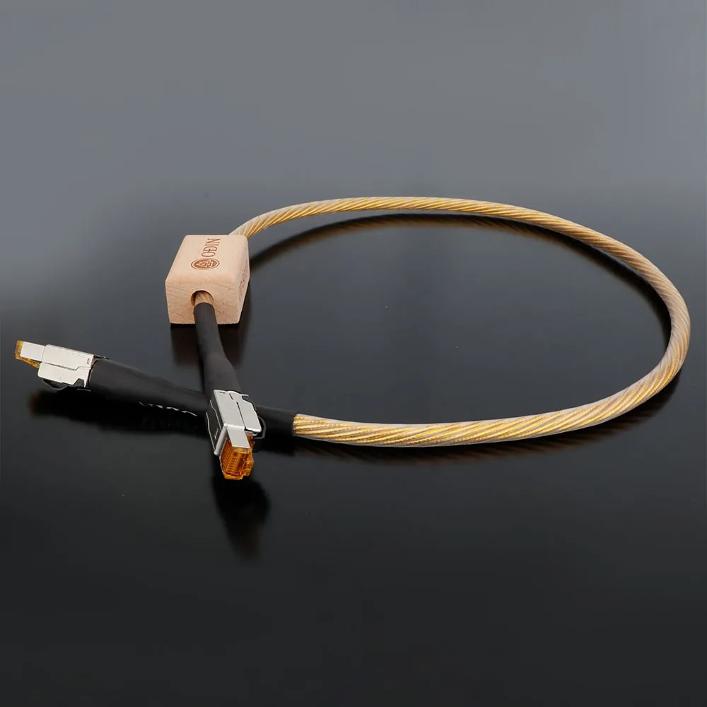 

One Piece Nordost ODIN2 Gold Silver Plated Conductor Ethernet Cable Cat8 Speed Lan Cable RJ45 Network Patch Cable