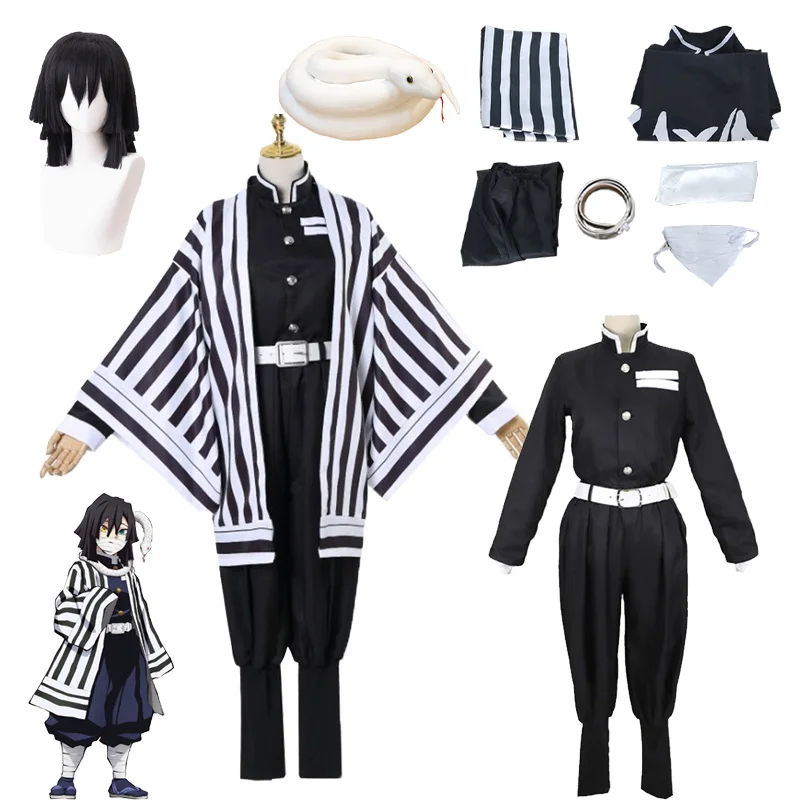 Demon Slayer Iguro Obanai Cosplay Costume Anime Kimetsu No Yaiba Iguro Obanai Wig Fake Snake Adult Child Halloween Clothing
Demon Slayer Iguro Obanai Cosplay Costume Anime Kimetsu No Yaiba Iguro Obanai Wig Fake Snake Adult Child Halloween Clothing
