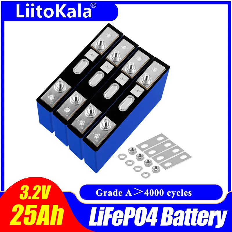 Аккумуляторная батарея LiitoKala Lifepo4 3,2 в 25 Ач, литий-железо-фосфатный мономер для скутера, электронного велосипеда, аккумулятор для хранения эн...
Аккумуляторная батарея LiitoKala Lifepo4 3,2 в 25 Ач, литий-железо-фосфатный мономер для скутера, электронного велосипеда, аккумулятор для хранения эн...