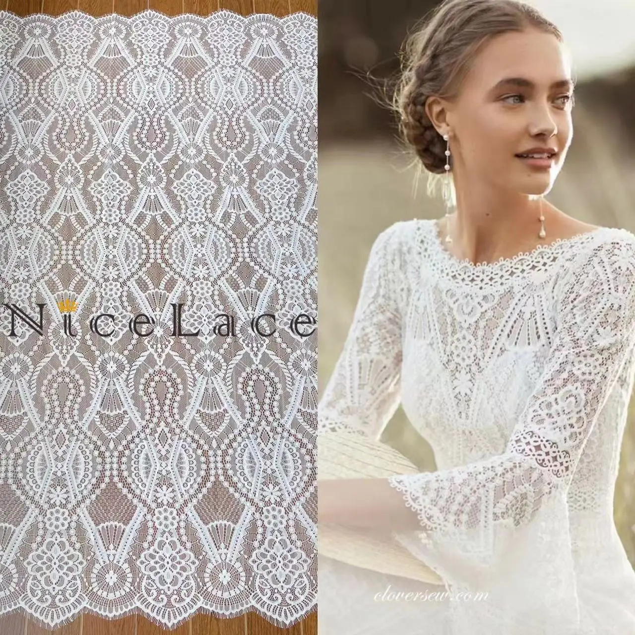 Nicelace 3Meter/Lot White Color Eyelash Soft Material Lace Fabrics Accessories For Bride Wedding Dresses Garment Clothes
Nicelace 3Meter/Lot White Color Eyelash Soft Material Lace Fabrics Accessories For Bride Wedding Dresses Garment Clothes