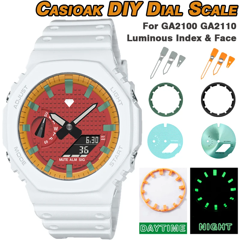 Casioak Modified Luminous Index for GA2100 GM2100 Watch Dial Ring DIY Watch Scale Ring Modification Dial Watch Accessories
Casioak Modified Luminous Index for GA2100 GM2100 Watch Dial Ring DIY Watch Scale Ring Modification Dial Watch Accessories