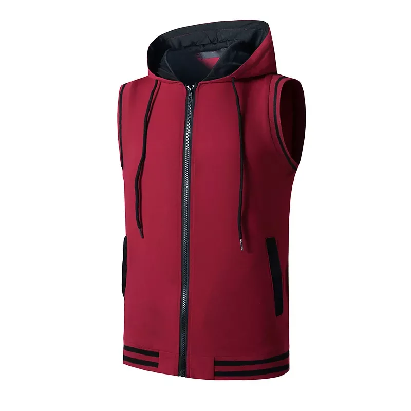 Summer New Men's casual Hooded Vest Men's sleeveless solid color Hoodie brand Spring and
Summer New Men's casual Hooded Vest Men's sleeveless solid color Hoodie brand Spring and