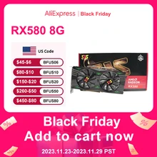 SJS Video Card RX 580 8G 256Bit 2048SP GDDR5 AMD GPU Graphics Cards Gamer RX580 Radeon 8GB Mining Gaming Card placa de video