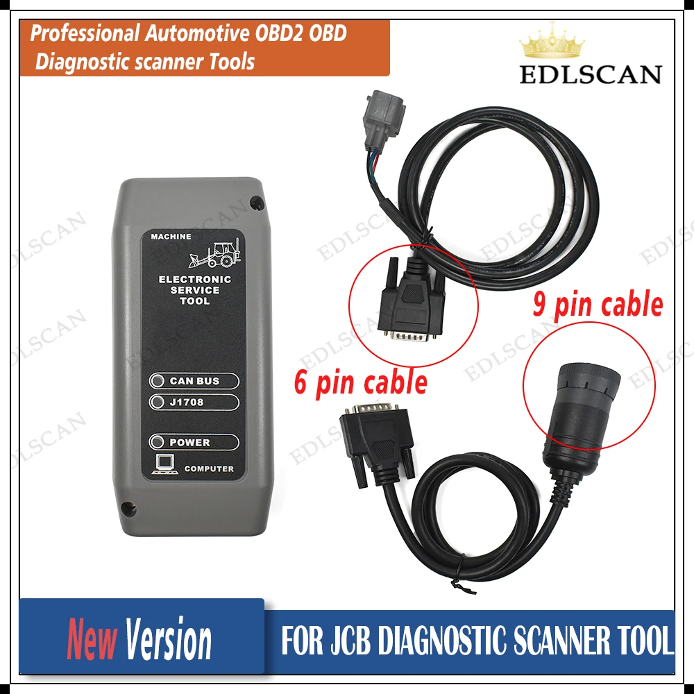 Auto diagnosis tool for JCB wtih 9 Pin and 6 Pin cable truck excavator tractor Electronic Service tool Interface
Auto diagnosis tool for JCB wtih 9 Pin and 6 Pin cable truck excavator tractor Electronic Service tool Interface