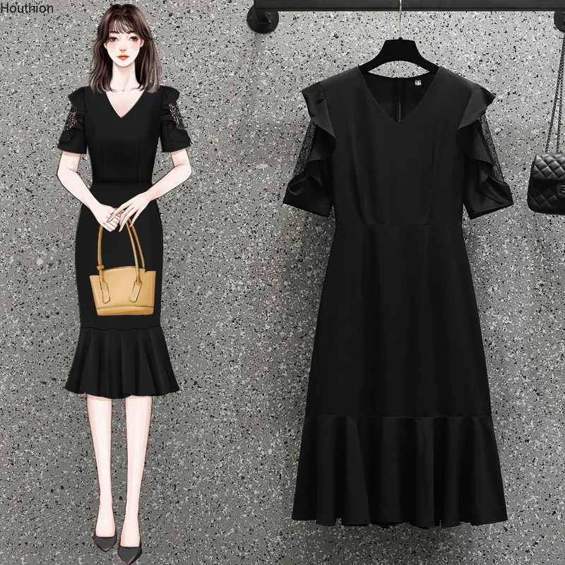 Chiffon Women's Dress New V-neck Summer Dresses Fashion Short Sleeve Solid Mid-length
Chiffon Women's Dress New V-neck Summer Dresses Fashion Short Sleeve Solid Mid-length