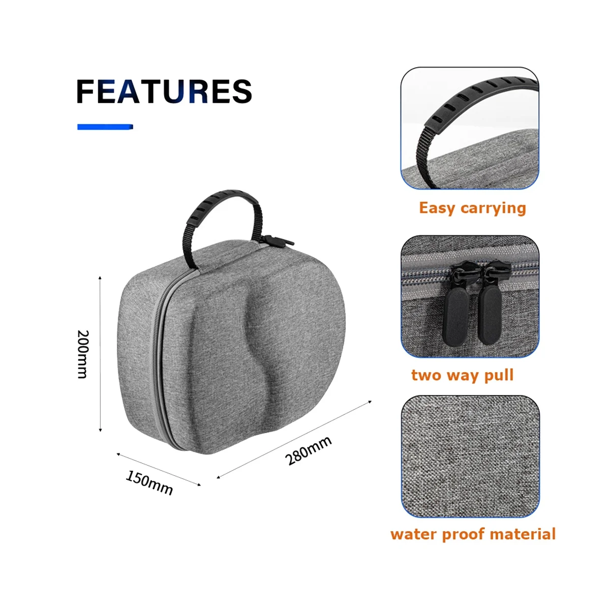 Storage Bag for Oculus Quest Pro VR Headset Travel Portable Convenient Carrying Case Controllers Accessories
Storage Bag for Oculus Quest Pro VR Headset Travel Portable Convenient Carrying Case Controllers Accessories