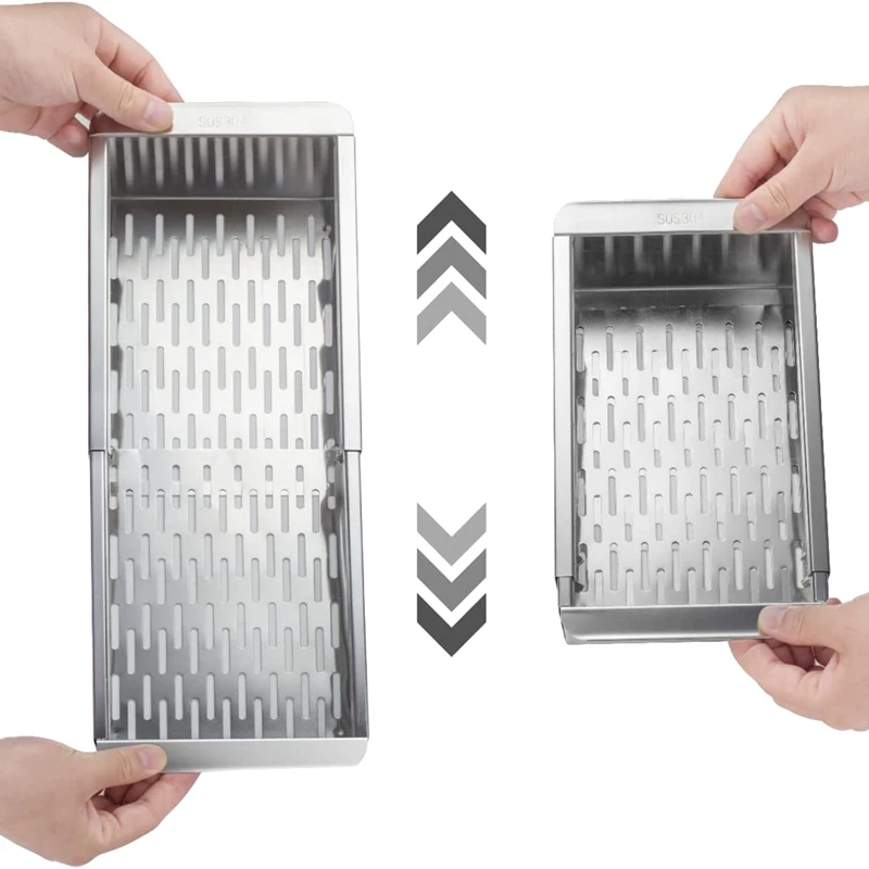 Practical Over The Sink Colander Strainer Basket Stainless Steel- Wash Vegetables And Fruits, Drain Cooked Pasta - Extendable
Practical Over The Sink Colander Strainer Basket Stainless Steel- Wash Vegetables And Fruits, Drain Cooked Pasta - Extendable