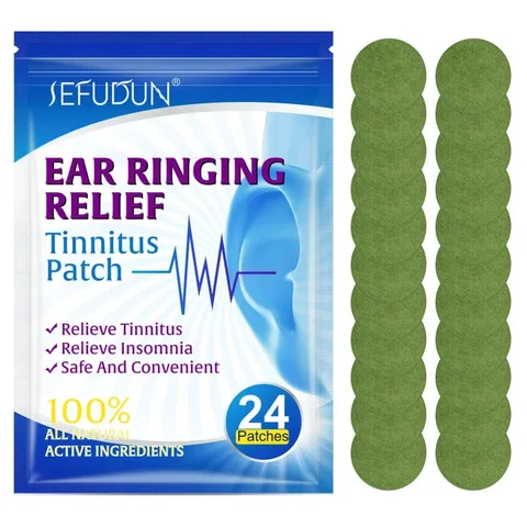 24 шт. Пластыри для снятия шума в ушах естественные-травяные снимают боль в ушах улучшает слух и улучшает кровообращение