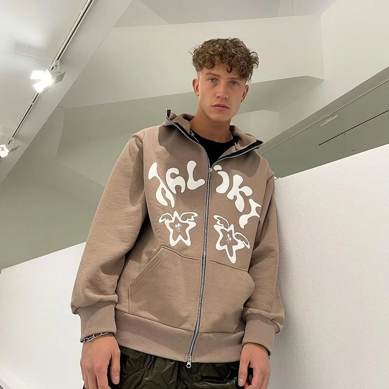 Star Pattern Hoodie Men Letter Sweatshirt Oversized Full Zip Up Y2k Clothes Harajuku Style Simple Couple Coat Fashion Streetwear
Star Pattern Hoodie Men Letter Sweatshirt Oversized Full Zip Up Y2k Clothes Harajuku Style Simple Couple Coat Fashion Streetwear