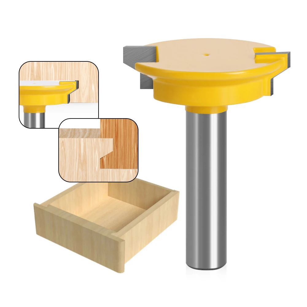 1/2" (12.7mm) Shank Reversible Drawer Lock Router Bit Tungsten Carbide Woodworking Joint Milling Cutter
1/2" (12.7mm) Shank Reversible Drawer Lock Router Bit Tungsten Carbide Woodworking Joint Milling Cutter
