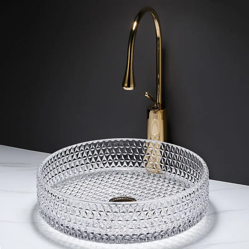 Crystal Glass Countertop Basin Luxury Washbasin Household Rectangular Light Luxury Washbasin Bathroom Washbasin Tempered Glass
Crystal Glass Countertop Basin Luxury Washbasin Household Rectangular Light Luxury Washbasin Bathroom Washbasin Tempered Glass