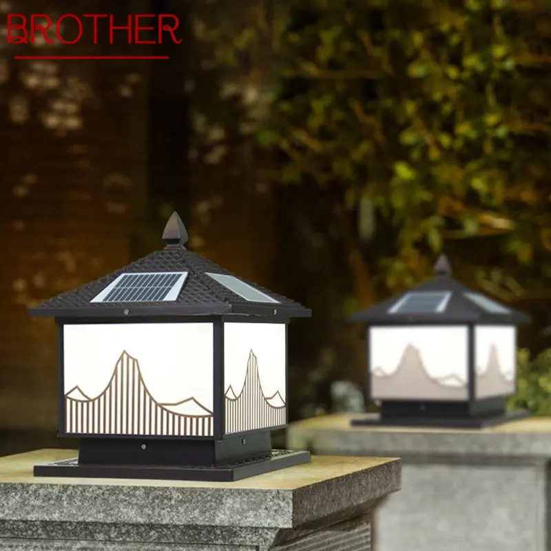 BROTHER Solar Post Lamp Outdoor Vintage Pillar Light Column LED Waterproof IP65 for Modern for Home Garden Patio Decor 
BROTHER Solar Post Lamp Outdoor Vintage Pillar Light Column LED Waterproof IP65 for Modern for Home Garden Patio Decor