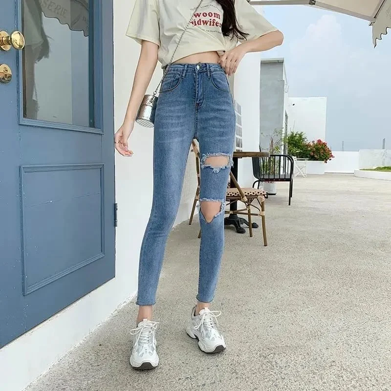 Skinny Jeans Woman Streetwear Pencil Pants Women's Stretch Ripped Yk2 Jeans Korean Fashion High Waist Denim Pants Trousers
Skinny Jeans Woman Streetwear Pencil Pants Women's Stretch Ripped Yk2 Jeans Korean Fashion High Waist Denim Pants Trousers