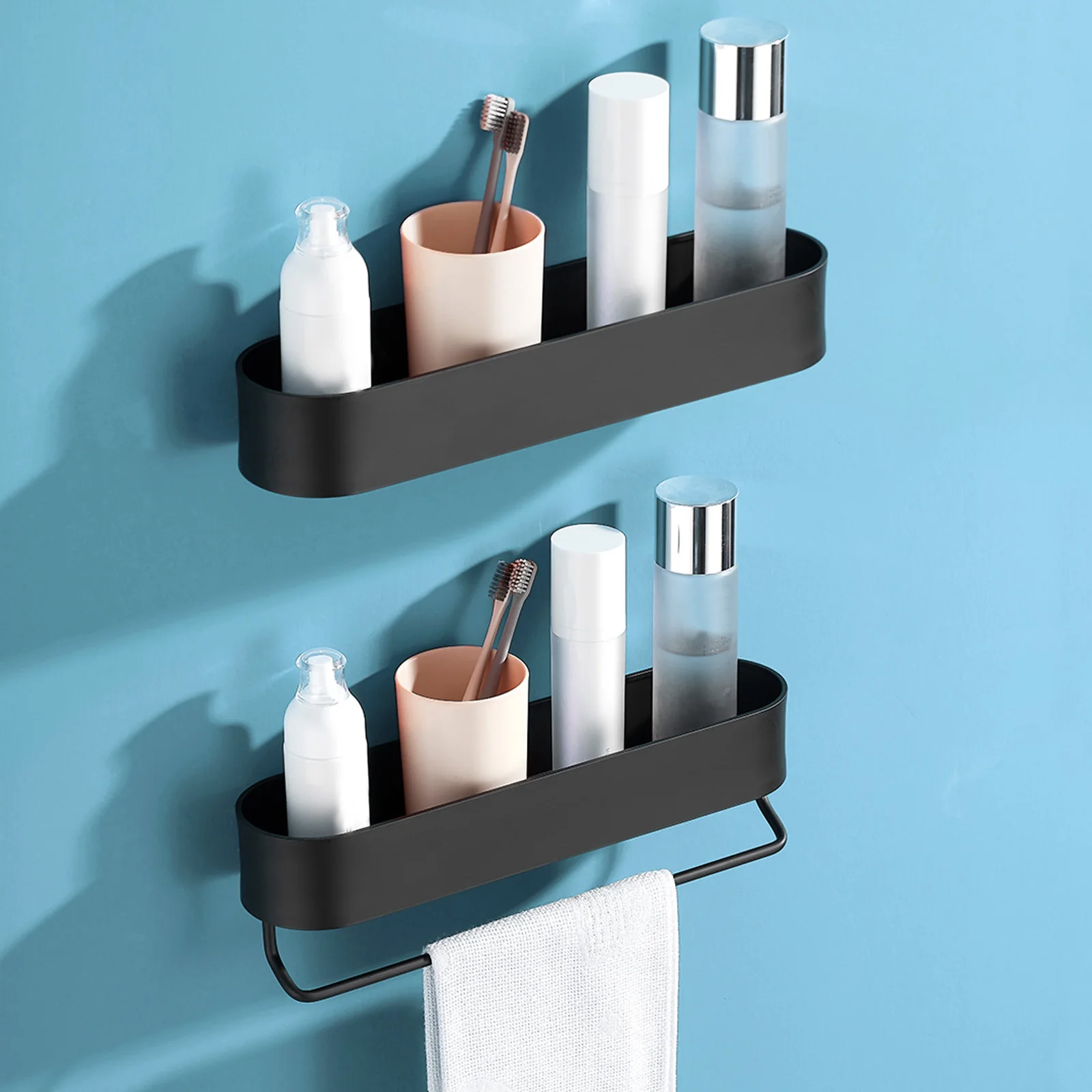 Bathroom Shelf Shampoo Rack with Towel Bar Bath Towel Holder Kitchen Wall Shelves Shower Storage Basket Bathroom Accessories
Bathroom Shelf Shampoo Rack with Towel Bar Bath Towel Holder Kitchen Wall Shelves Shower Storage Basket Bathroom Accessories