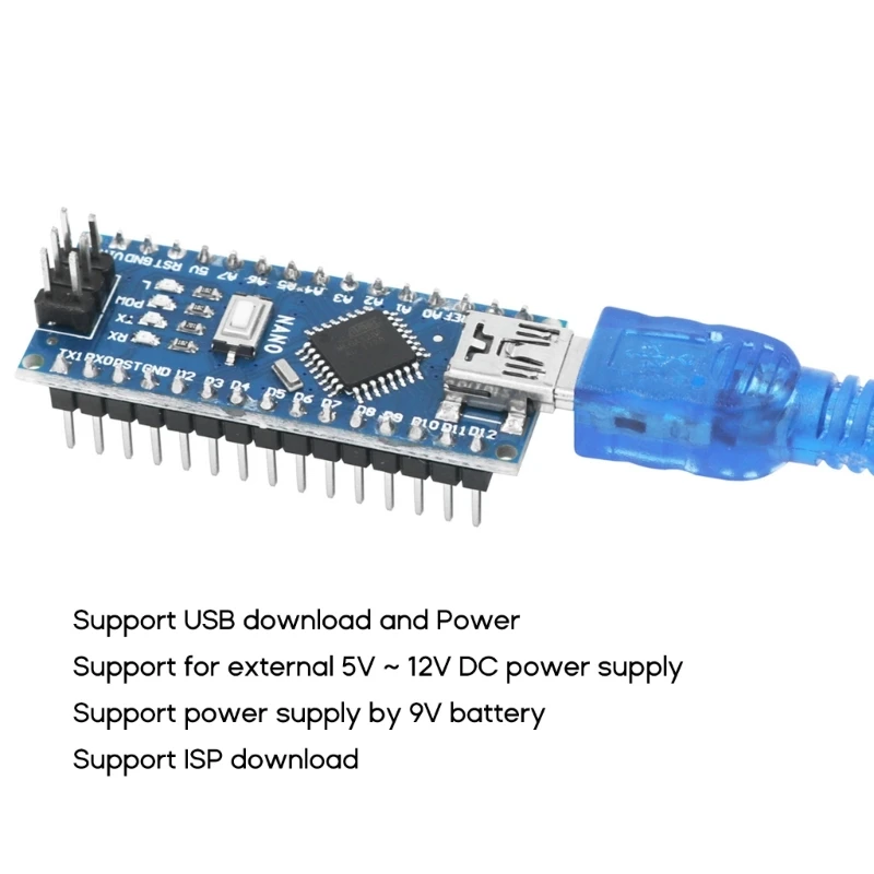 Плата контроллера Atmega328 ATmega328P Micro USB, CH340 CH340G модуль для Nano3.0
Плата контроллера Atmega328 ATmega328P Micro USB, CH340 CH340G модуль для Nano3.0