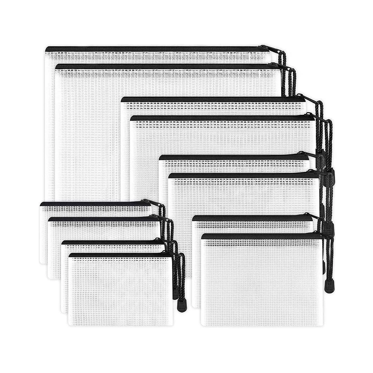 12PCS File Organizer, Plastic Mesh Zipper Bag, Multifunctional Waterproof Folder, Office Supplies,Multiple Sizes
12PCS File Organizer, Plastic Mesh Zipper Bag, Multifunctional Waterproof Folder, Office Supplies,Multiple Sizes