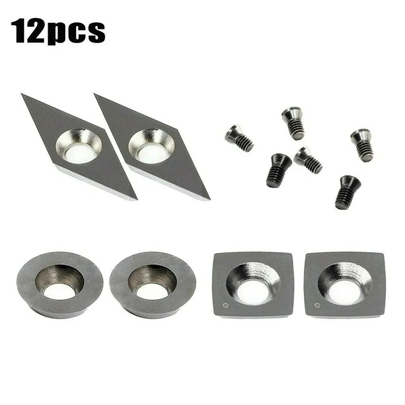 12pcs Carbide Inserts Cutters Knives Replacement Blade Fit For DIY Lathe Wood Turning Finisher Hollower Tool
12pcs Carbide Inserts Cutters Knives Replacement Blade Fit For DIY Lathe Wood Turning Finisher Hollower Tool