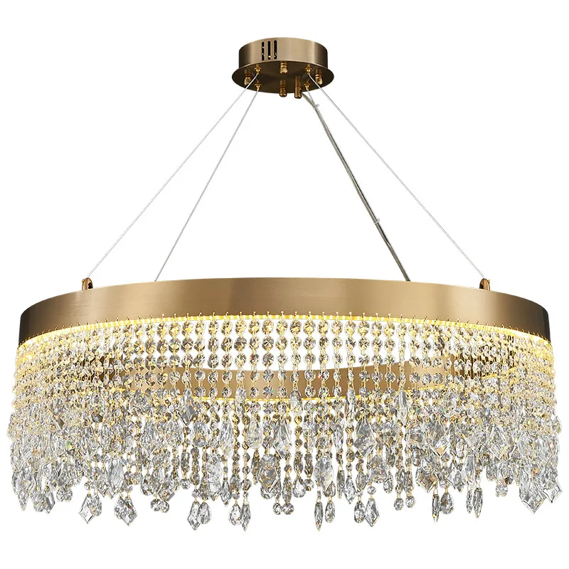 Modern Luxury Round LED Crystal Chandeliers Lighting Living Bedroom Crystals Pendant Lamp Suspension Luminaire
Modern Luxury Round LED Crystal Chandeliers Lighting Living Bedroom Crystals Pendant Lamp Suspension Luminaire