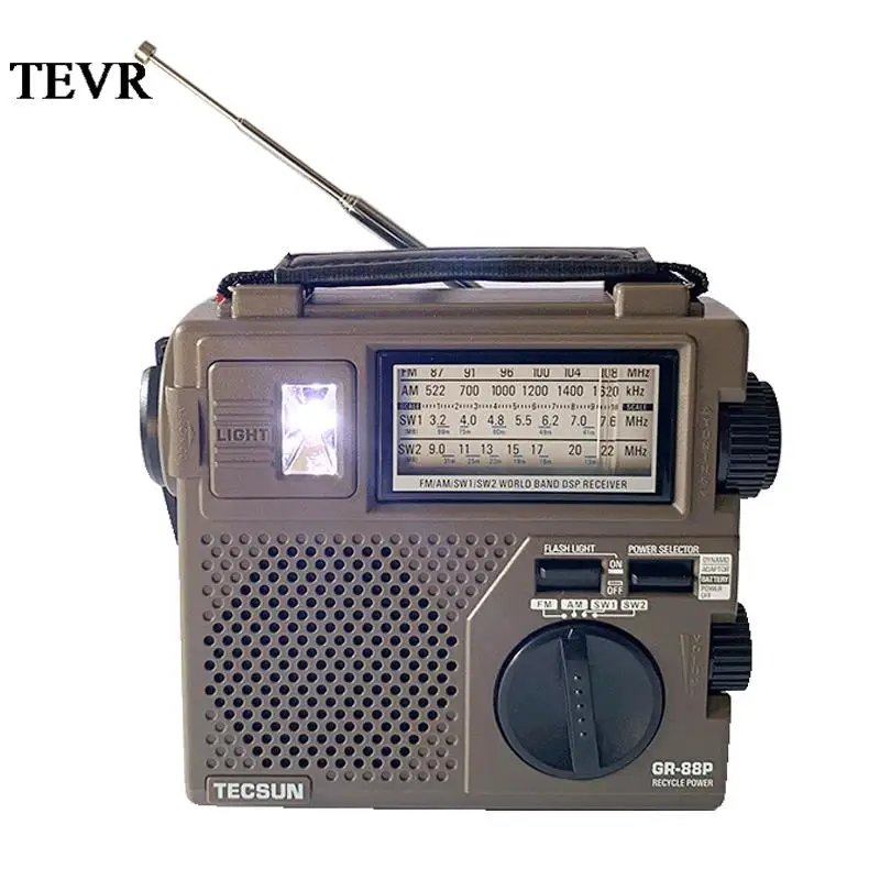 All-band portable GR-88 GR-88P Digital Radio Receiver Emergency Light Radio Dynamo Radio With Built-In Speaker Manual Hand Power
All-band portable GR-88 GR-88P Digital Radio Receiver Emergency Light Radio Dynamo Radio With Built-In Speaker Manual Hand Power
