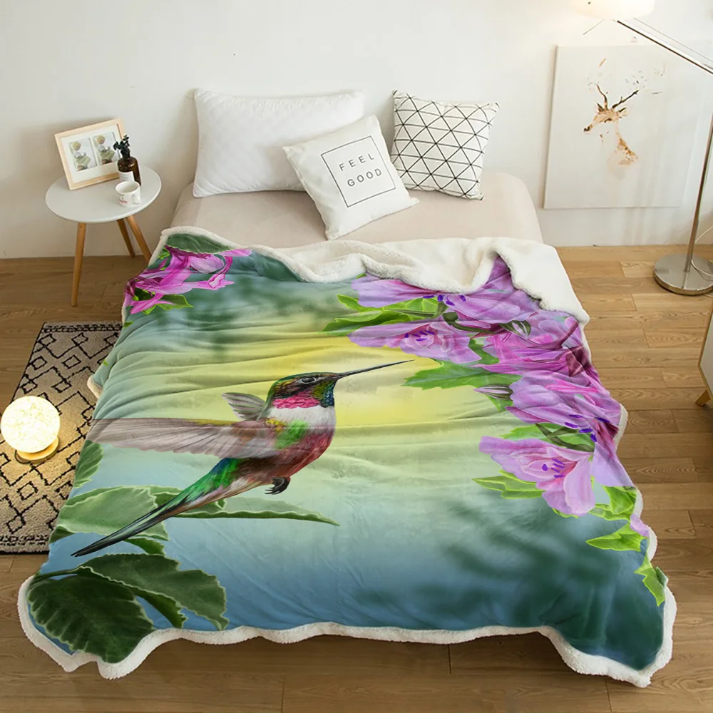 Plant Flower Hummingbirds Plush Throw Blanket Sherpa Fleece Bedspread Blankets Sofa Cover Bedding Picnic Wool Soft Blanket
Plant Flower Hummingbirds Plush Throw Blanket Sherpa Fleece Bedspread Blankets Sofa Cover Bedding Picnic Wool Soft Blanket