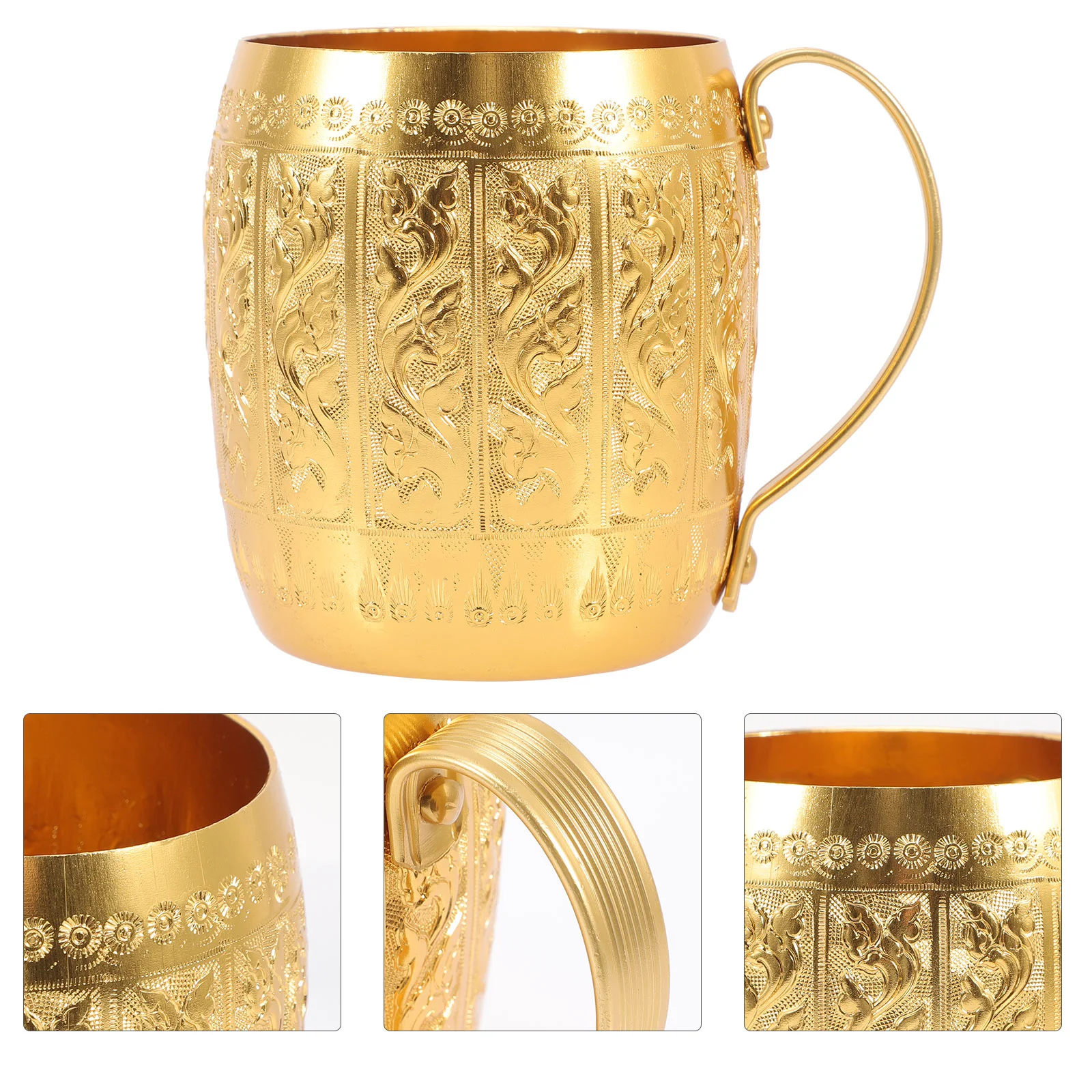 Metal Drinking Cup Water Mug Cappuccino Container Alloy Mugs Handles Breakfast Metal Drinking Cup Golden Cup
Metal Drinking Cup Water Mug Cappuccino Container Alloy Mugs Handles Breakfast Metal Drinking Cup Golden Cup