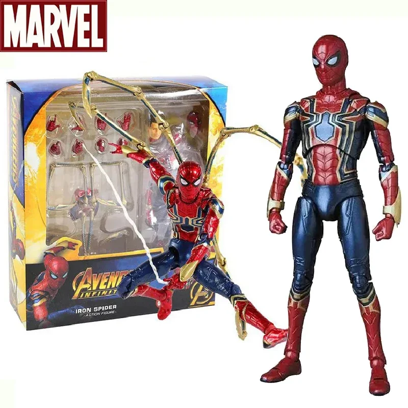

Mafex 081 Железный Человек-паук фигурка игрушки Мститель Человек-паук Статуя Модель Куклы Коллекционные украшения детские рождественские подарки